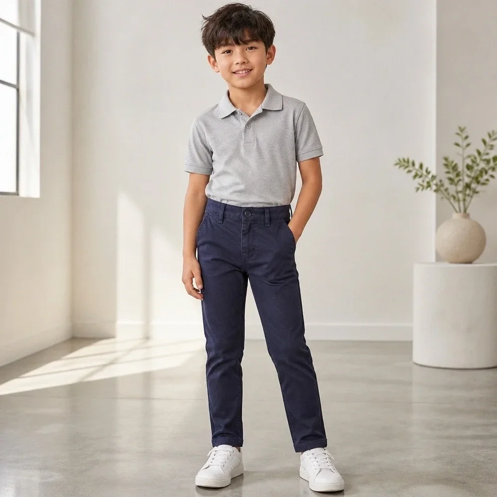 The Children's Place Navy Size 6 Skinny Slim Stretch Uniform Pants